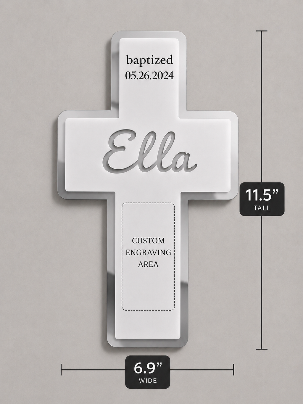 Customized Christian Mirror Cross