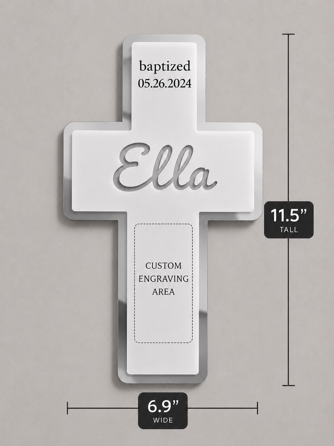 Customized Christian Mirror Cross
