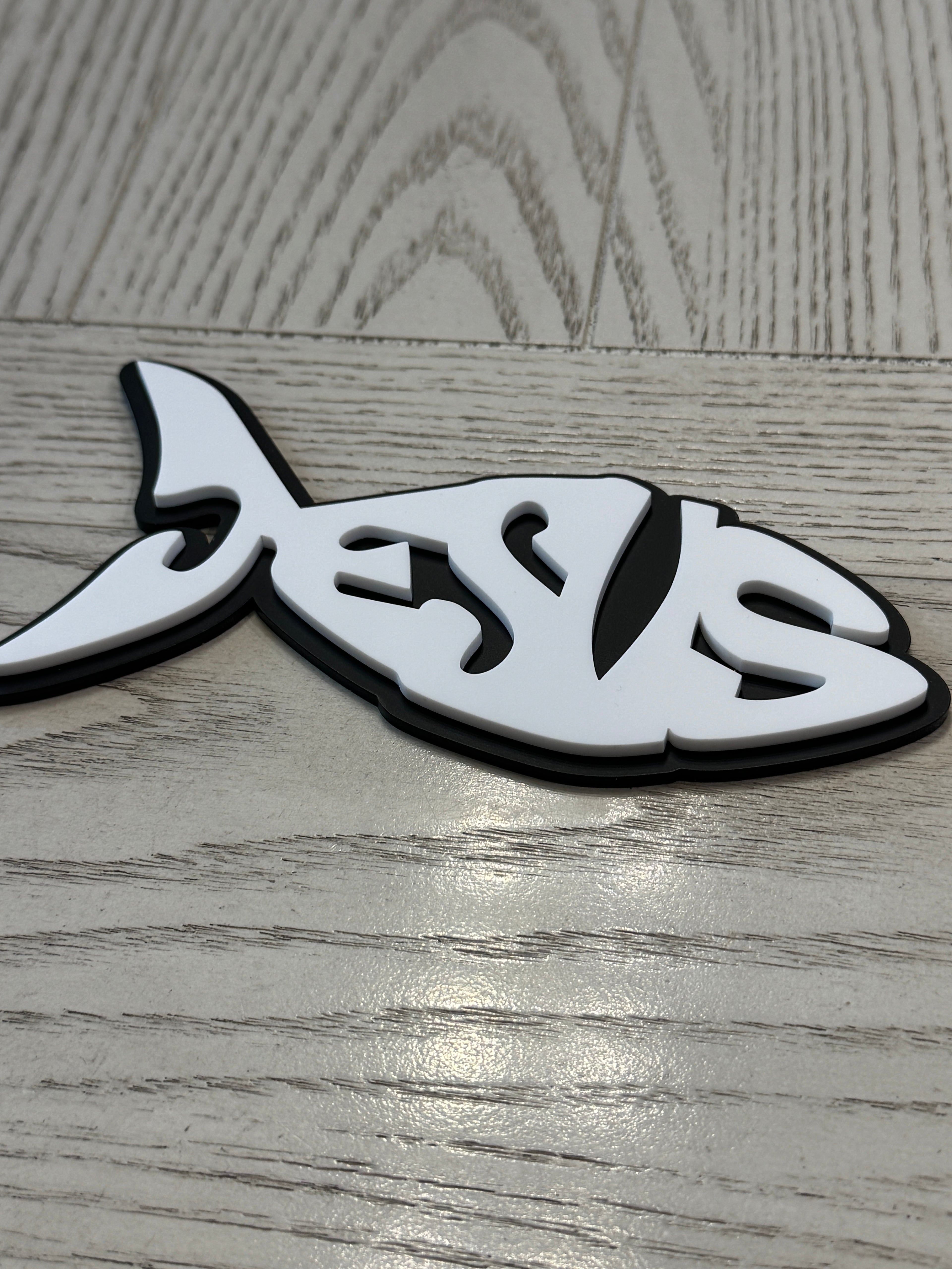 Jesus acrylic fish art