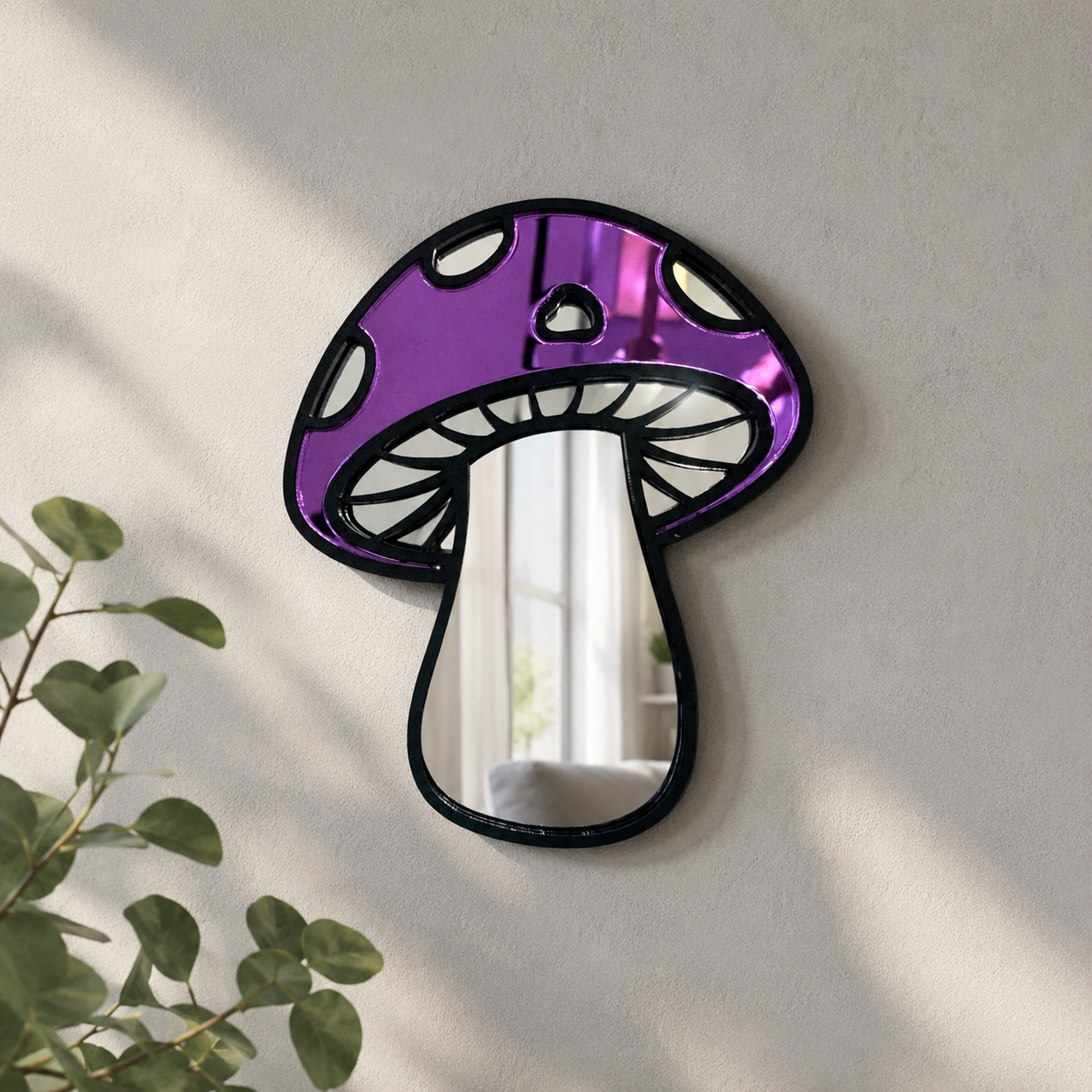 Mushroom layered acrylic mirror