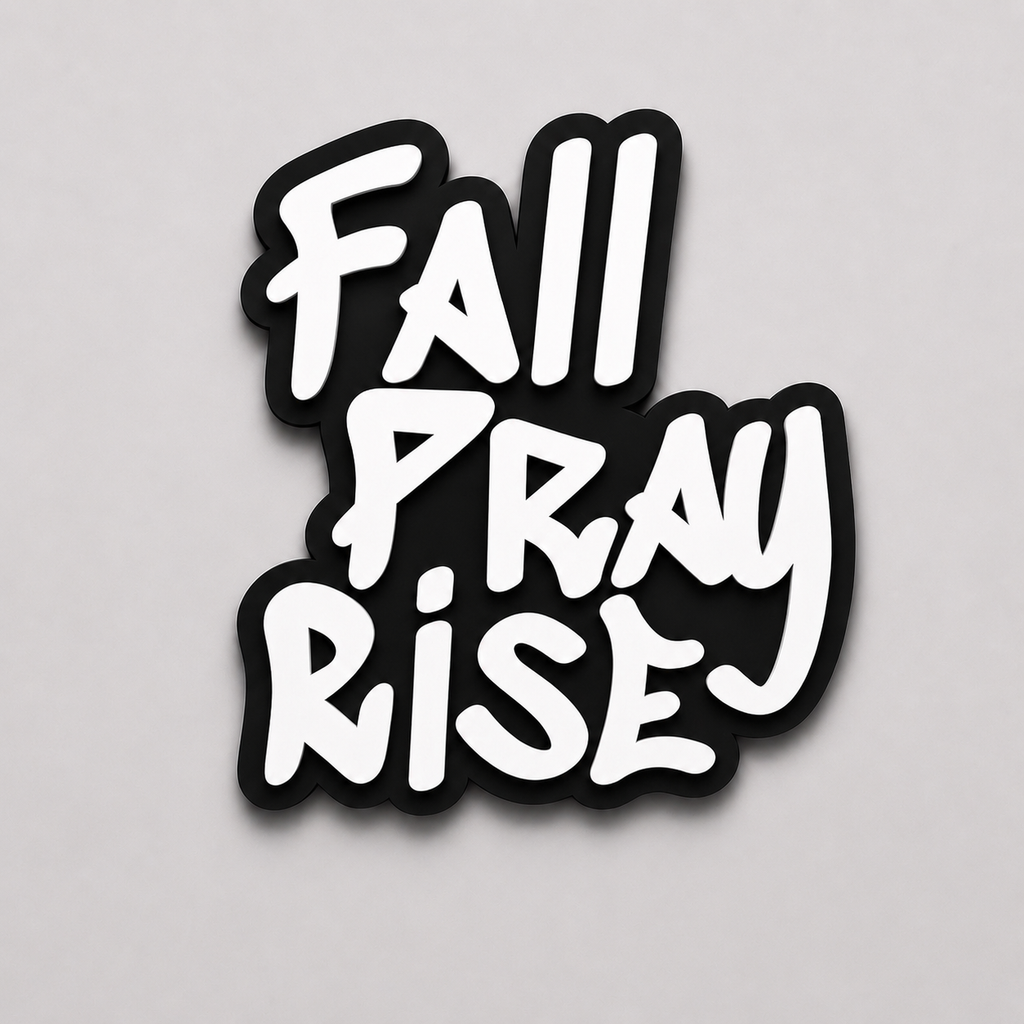 Fall Pray Rise Inspirational wall art