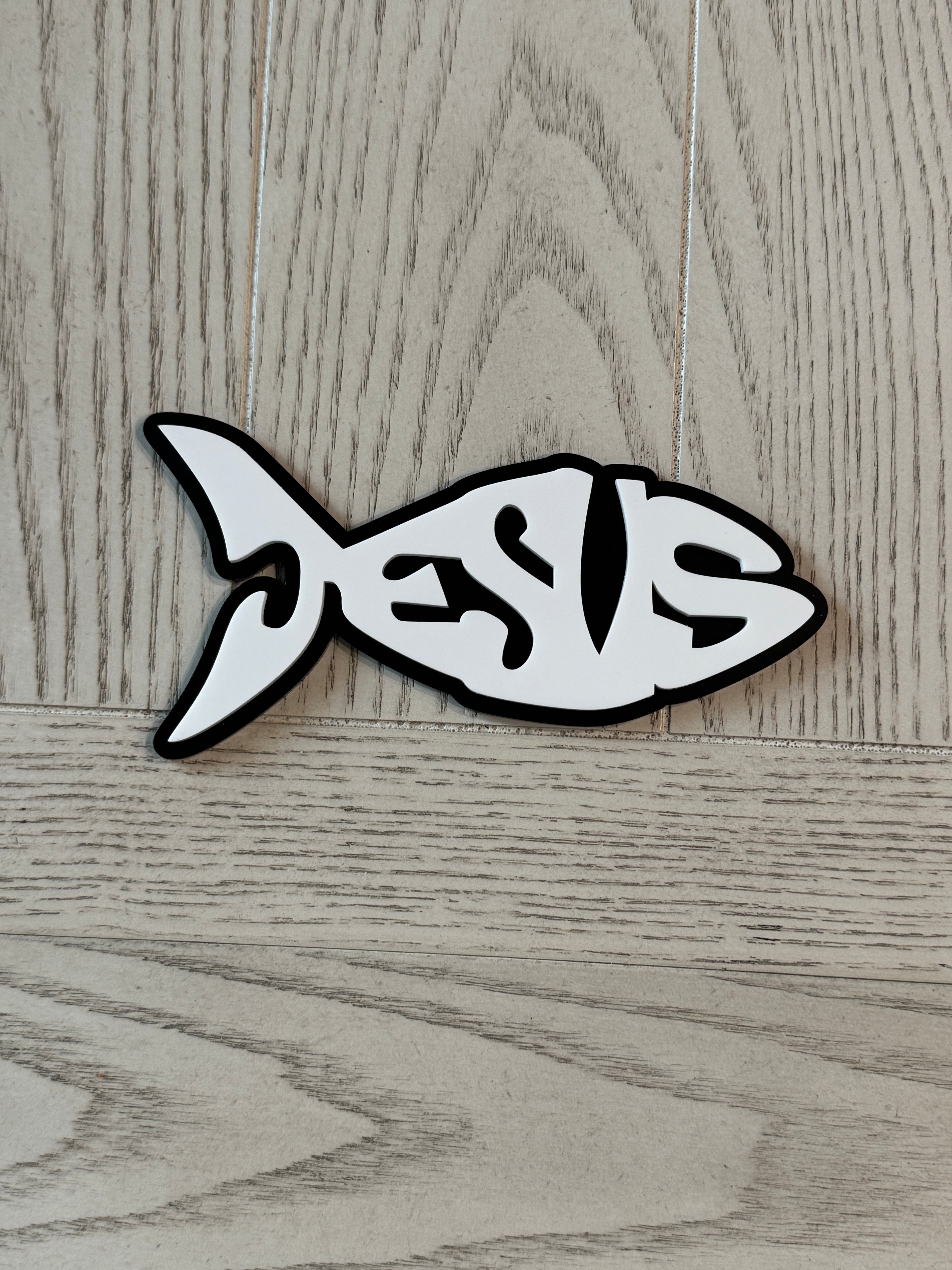 Jesus acrylic fish art