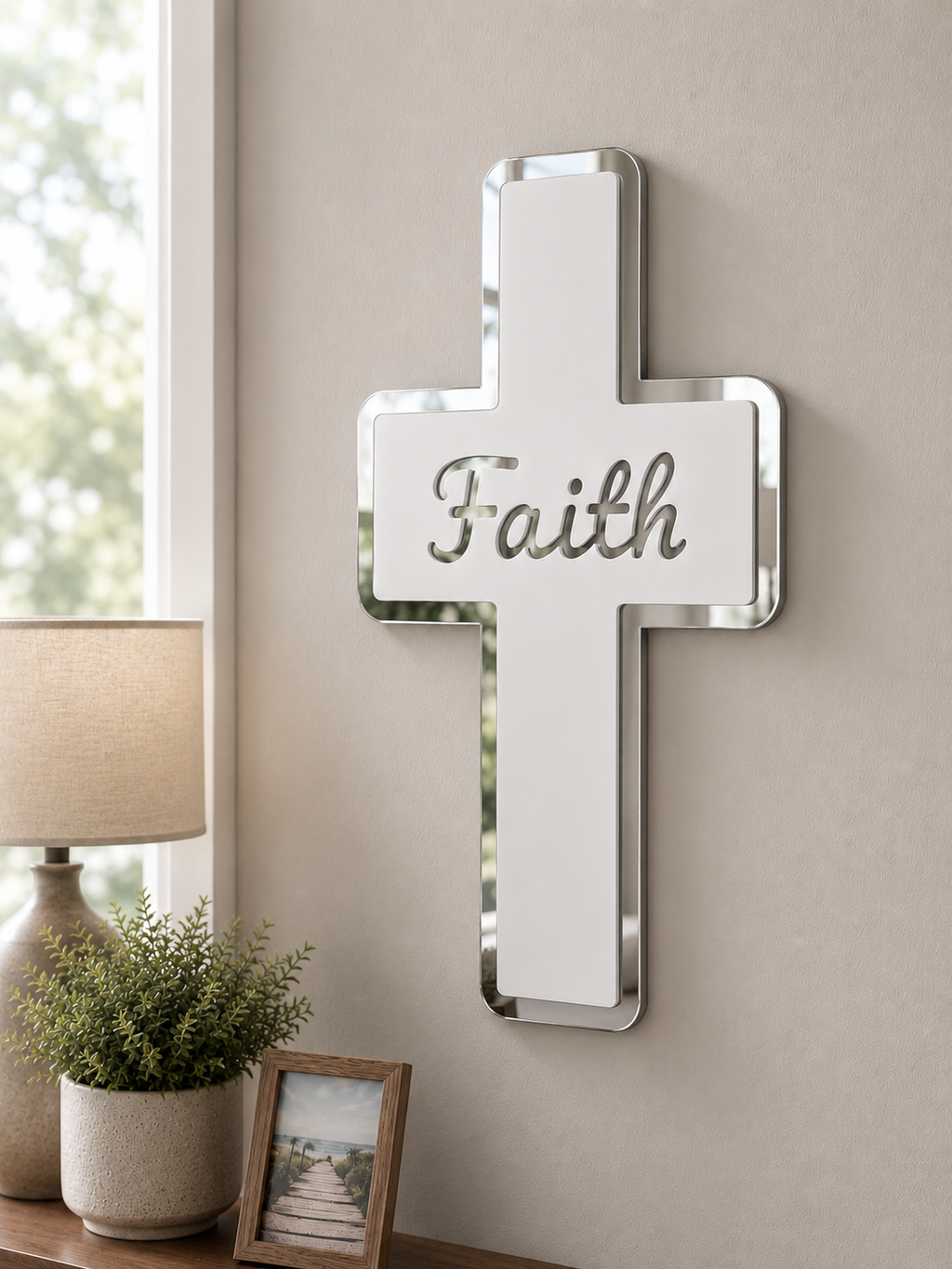 Customized Christian Mirror Cross