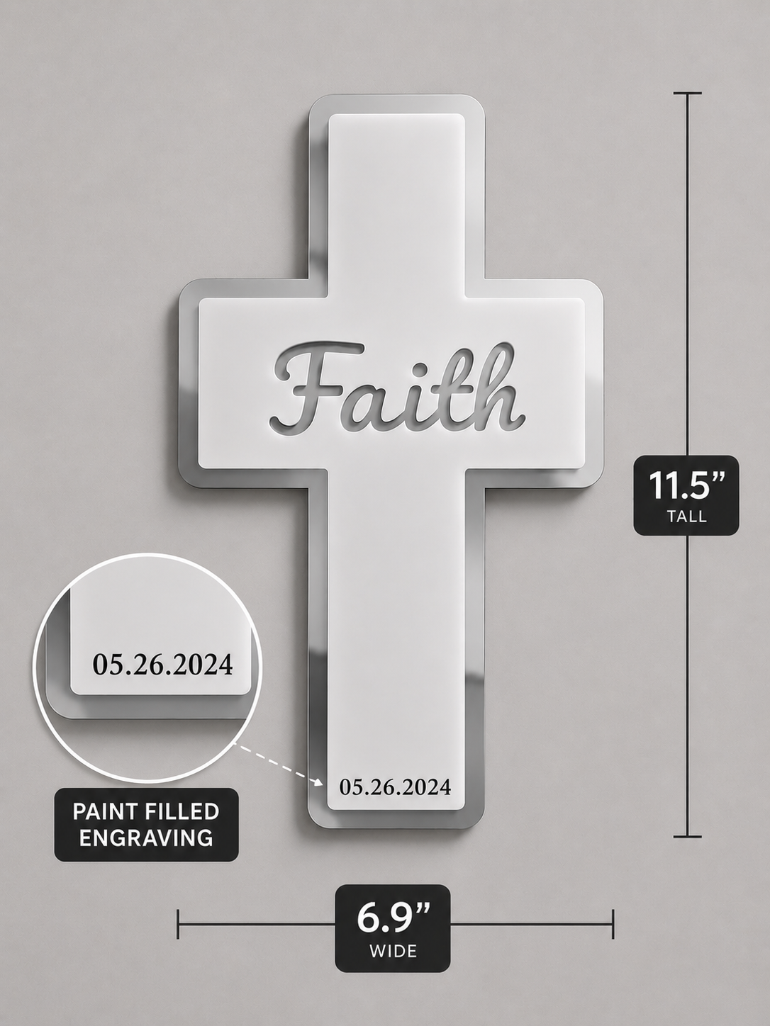 Customized Christian Mirror Cross