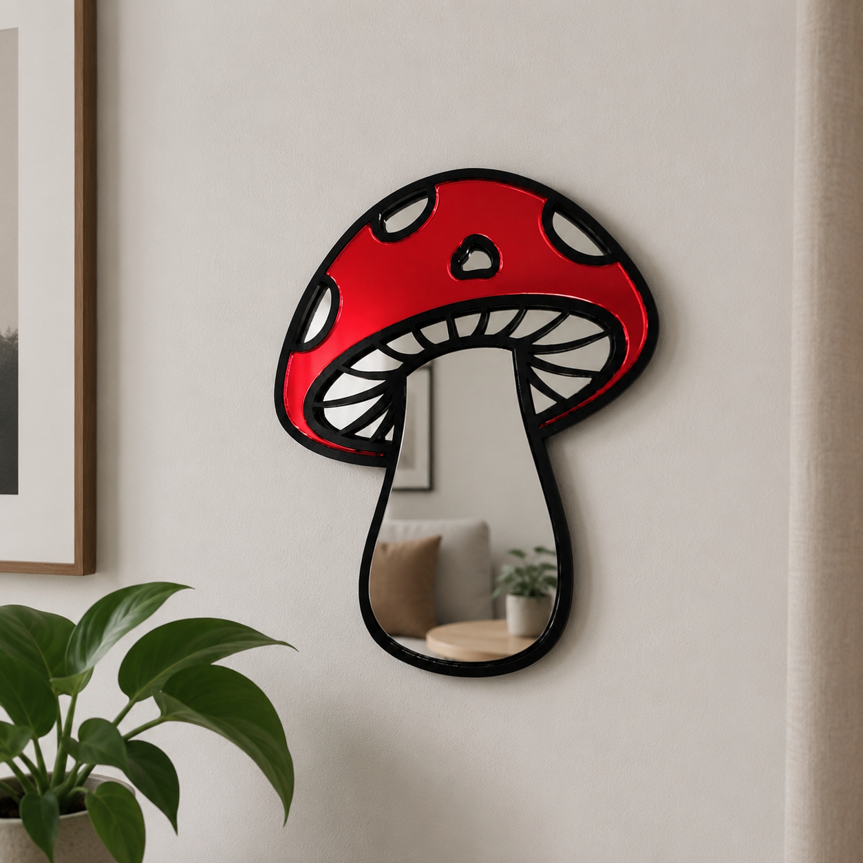Mushroom layered acrylic mirror