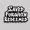 Saved Forgiven redeemed custom scripture art