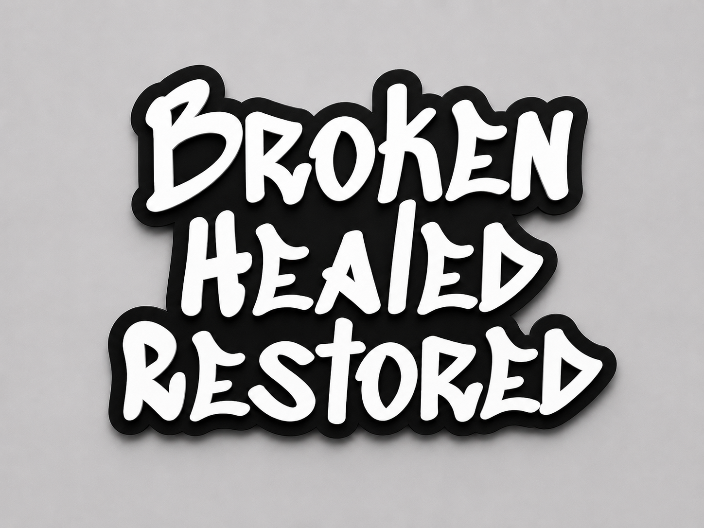 Broken Healed Restored Christian Wall Art