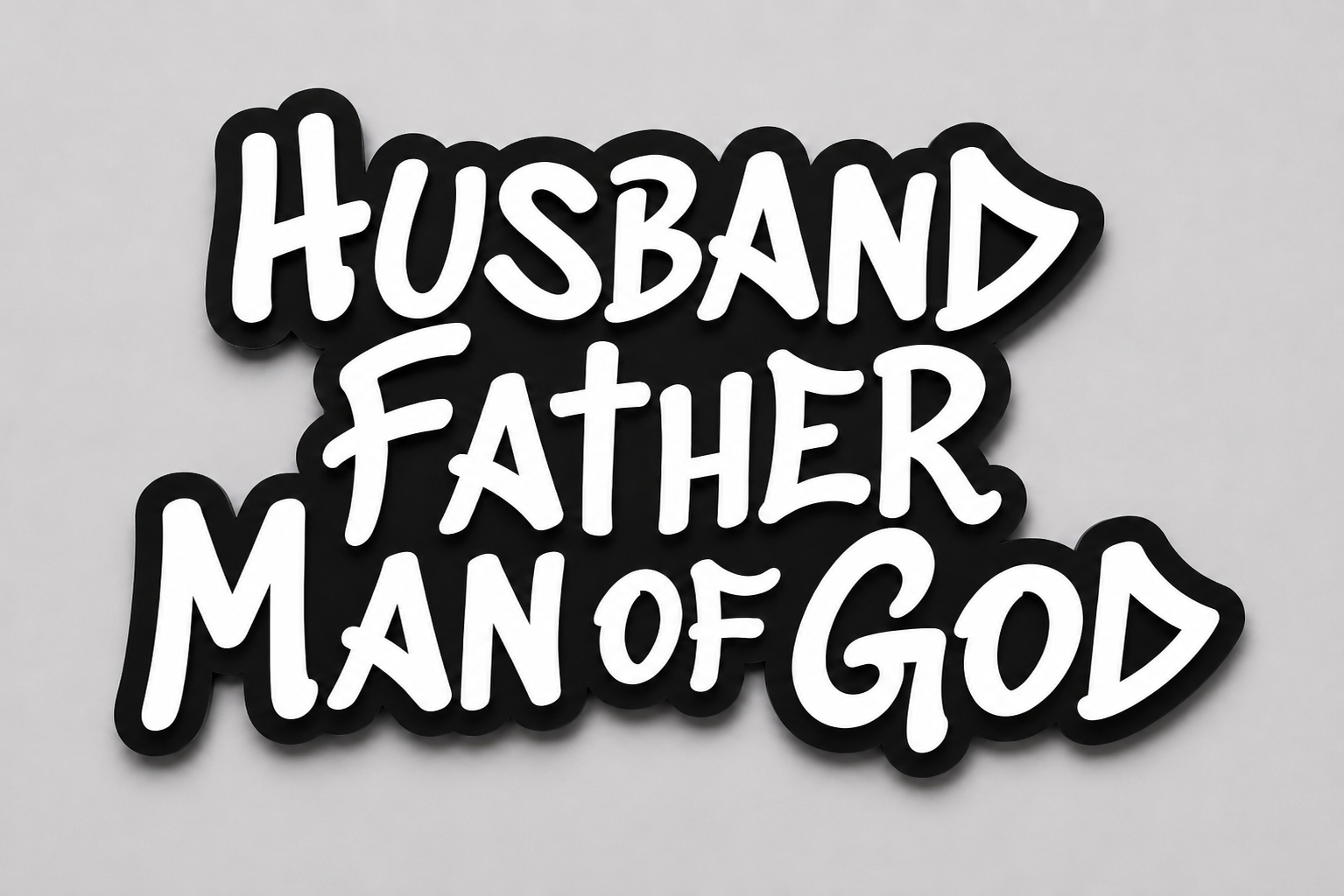 Husband Father Man of God - wall art man cave