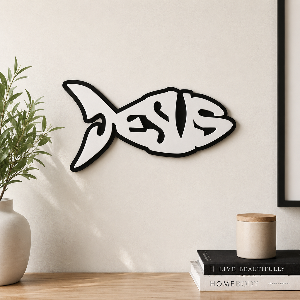 Jesus acrylic fish art