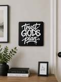 Trust God’s Plan Acrylic Wall Sign | Modern Christian Graffiti Wall Decor
